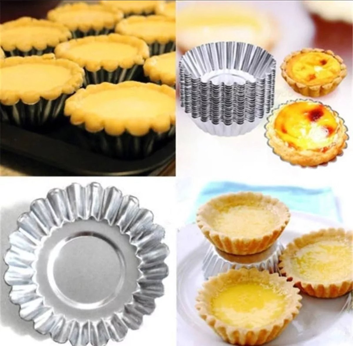 Bakewareind Mini Tarts Aluminium 10pc set - Bakewareindia