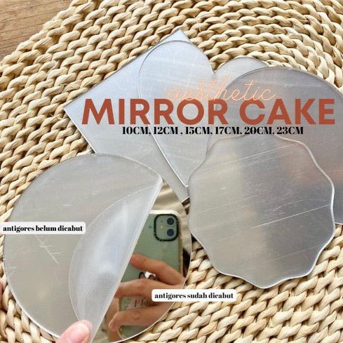 Bakewareind Mirror Selfie Cake Plates,Round disc - Bakewareindia