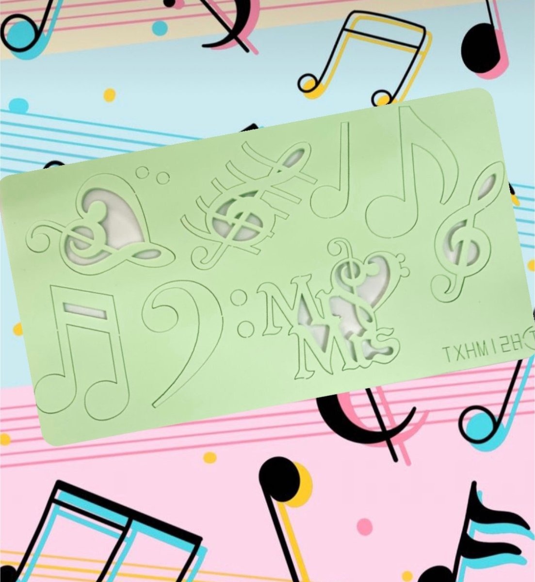 Bakewareind Music Cake Embosser Stamps - Bakewareindia