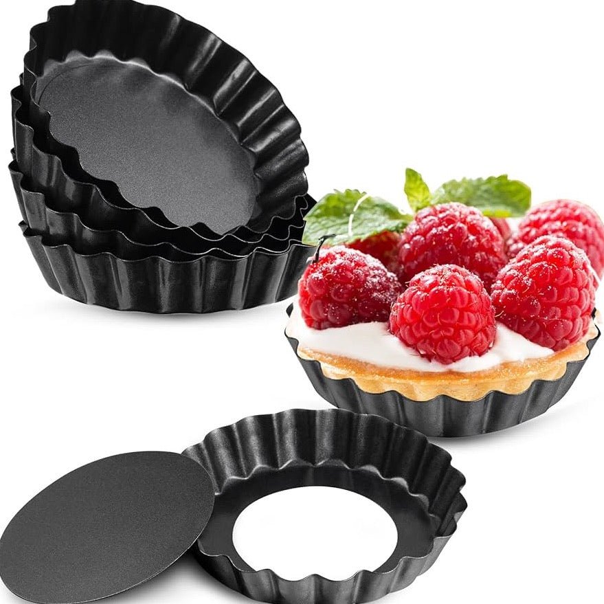 Bakewareind nonstick tart mould removable bottom,3inch - Bakeware India