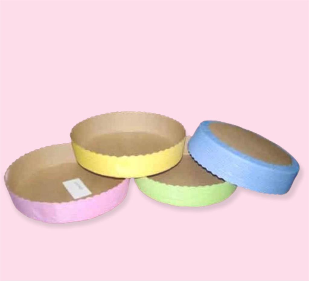 Bakewareind Novacart Round Assorted Color Cake Bake and serve liners , 10pcs - Bakewareindia