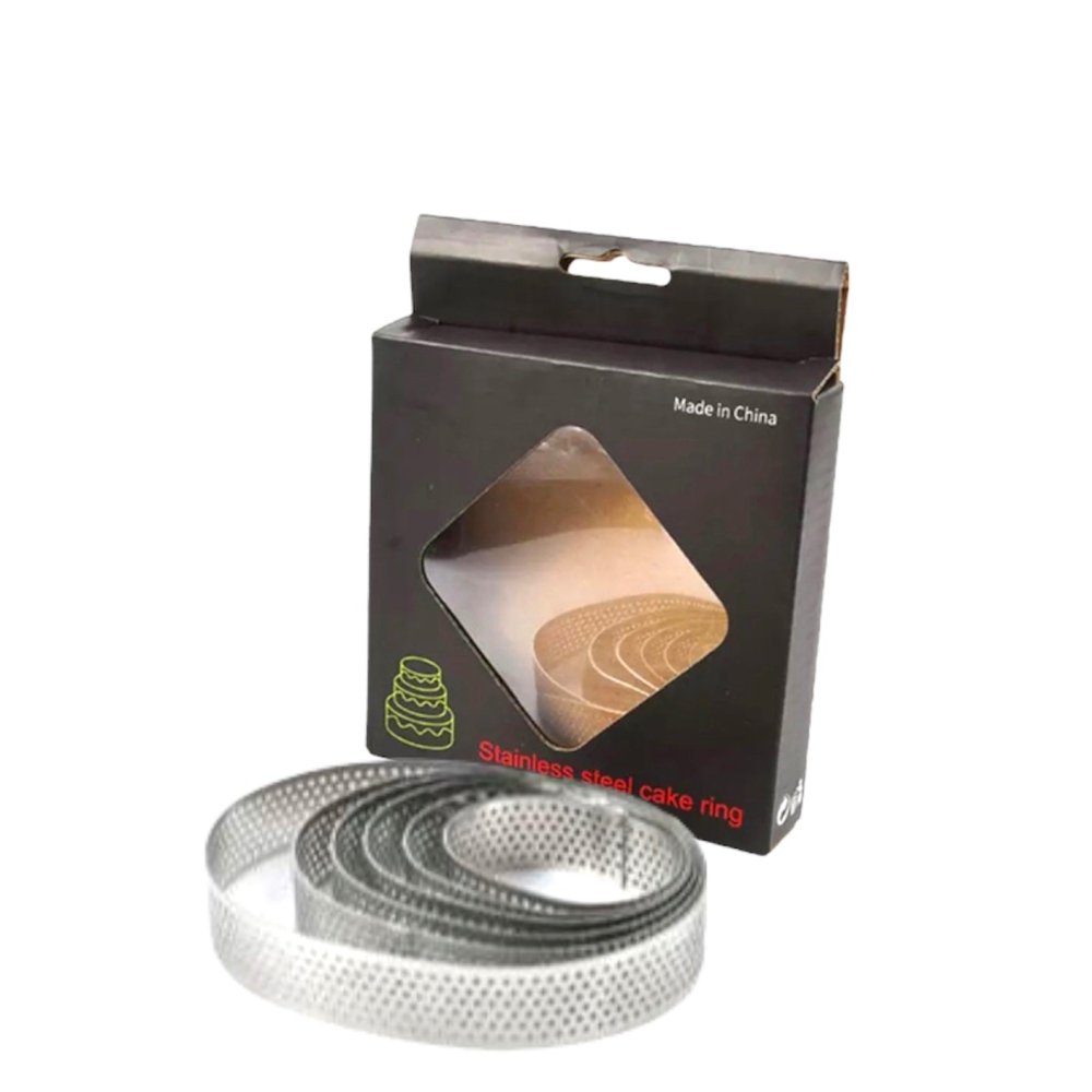 Bakewareind Oval Perforated Tart Rings 6pcs - Bakewareindia