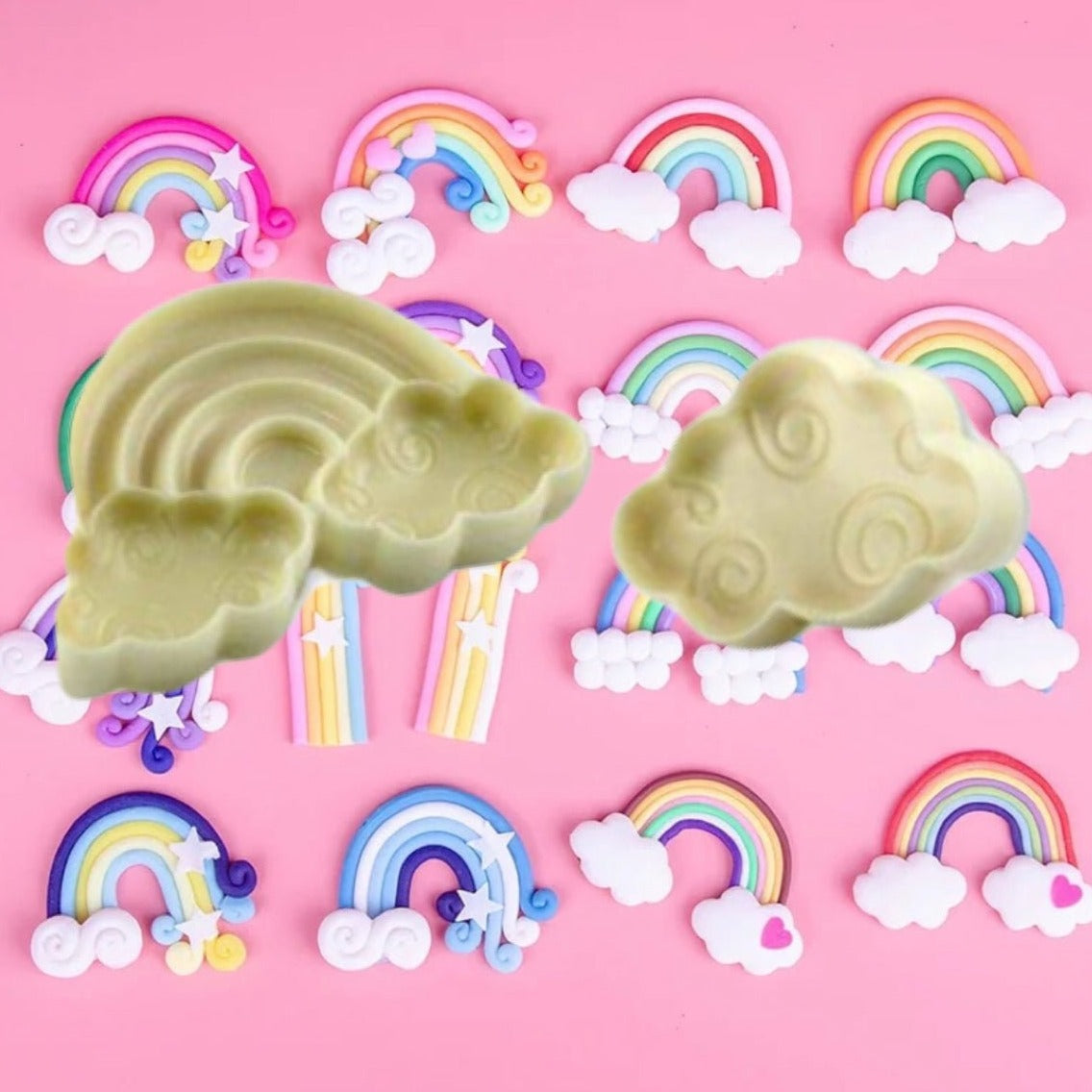 Bakewareind Rainbow and Cloud Cutter Set - Bakewareindia