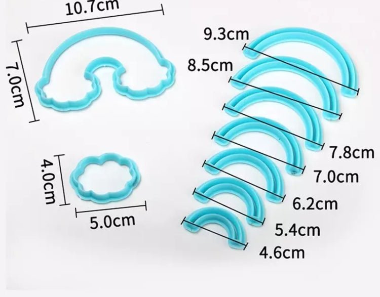 Bakewareind Rainbow Cake Fondant Cutter Set - Bakewareindia