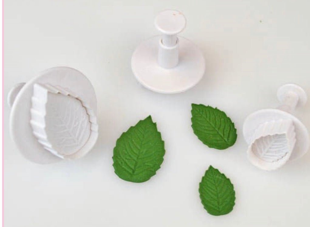 Bakewareind Rose Leaf plunger 3pcs set - Bakewareindia