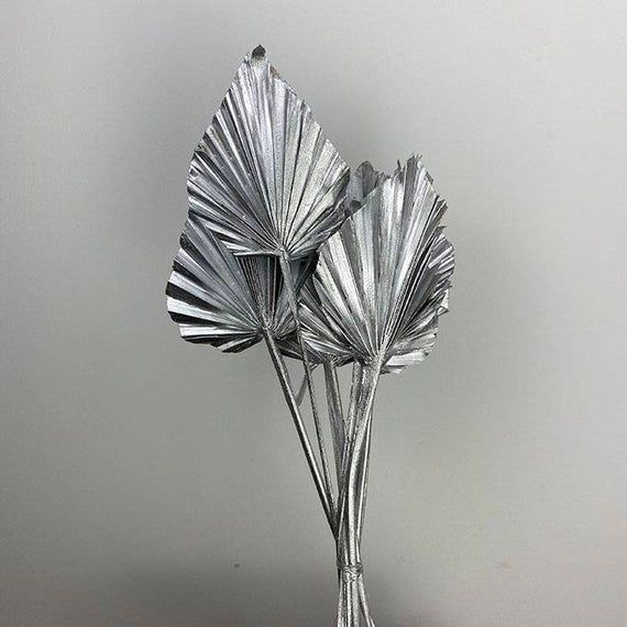 Bakewareind Silver Metallic Palm Blooms, 2pc pack - Bakewareindia