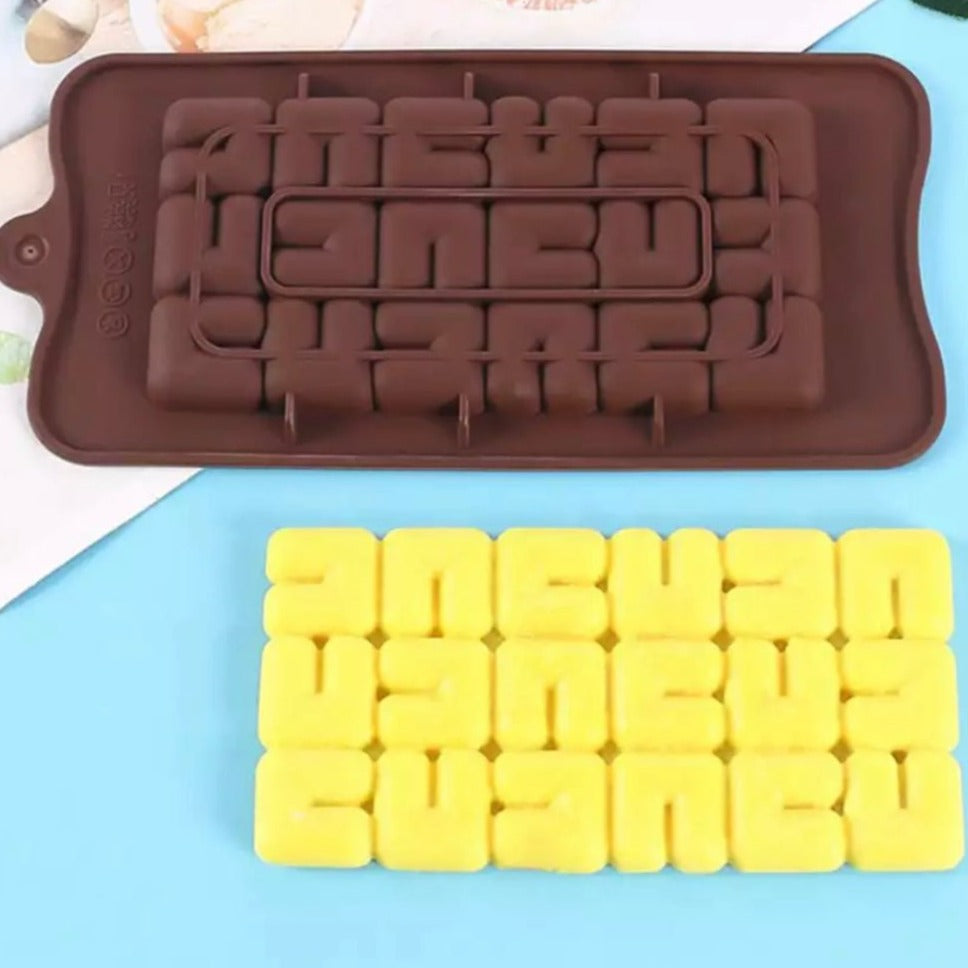 Bakewareind Square Bubble Silicone Chocolate Mould - Bakewareindia