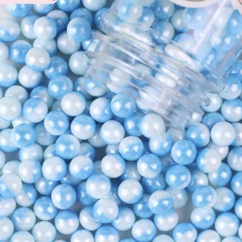 BAKEWAREIND TWO TONE PEARLS EDIBLE SPRINKLE FOR CAKE DECORATING ,BLUE - Bakewareindia