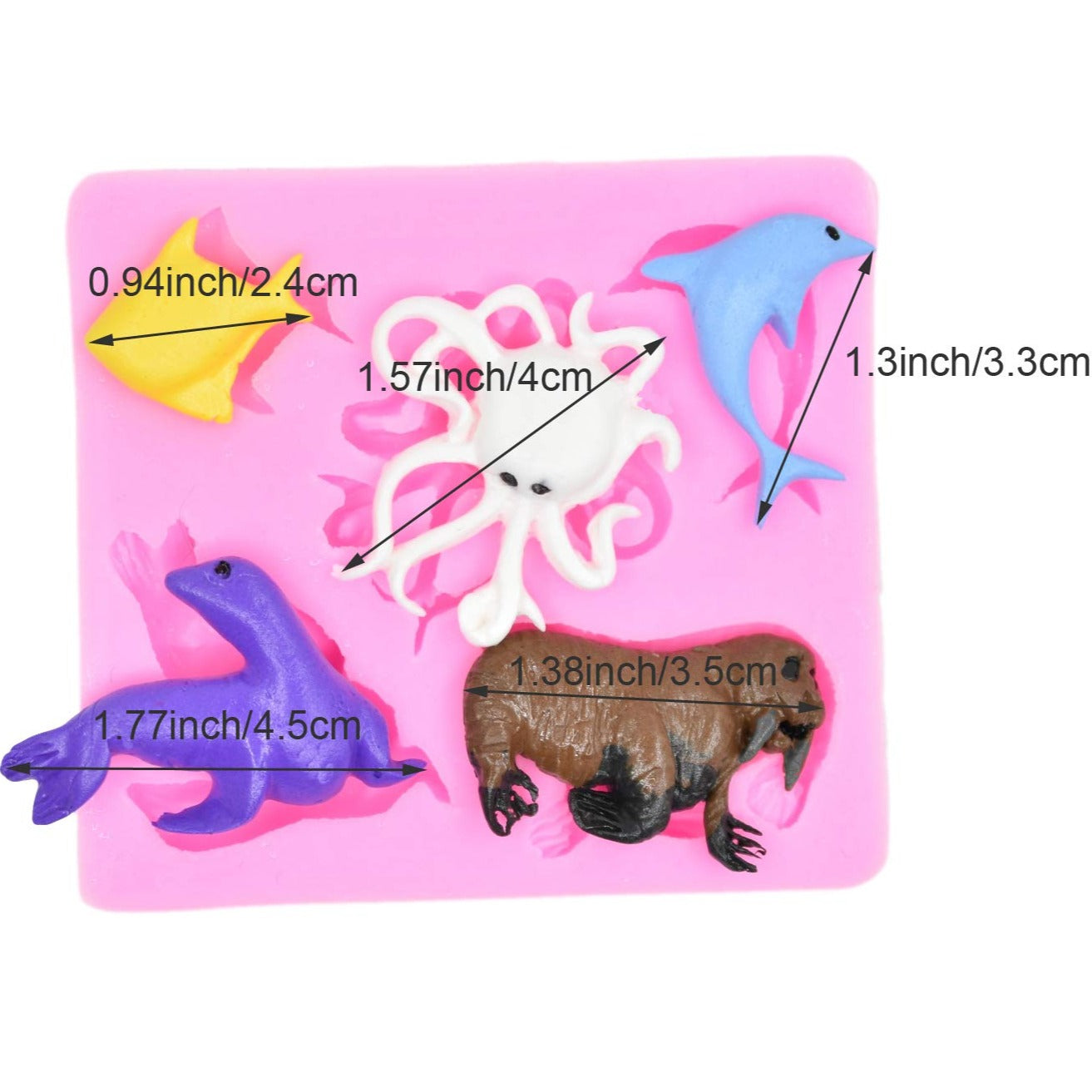 Underwater Sea Animal Silicone Mould Sugarcraft