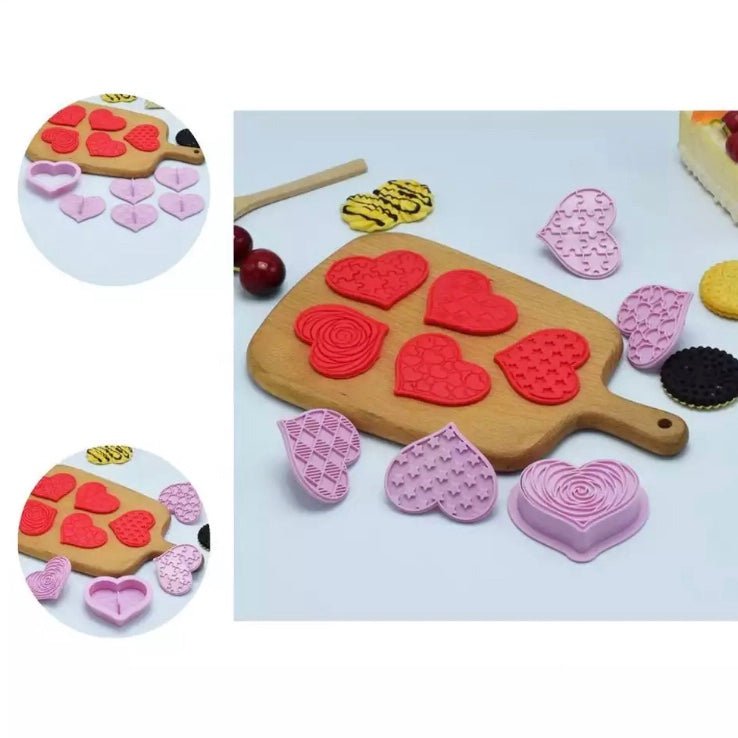 Bakewareind Valentines Heart Cookie Cake Cutter 6pcs - Bakewareindia