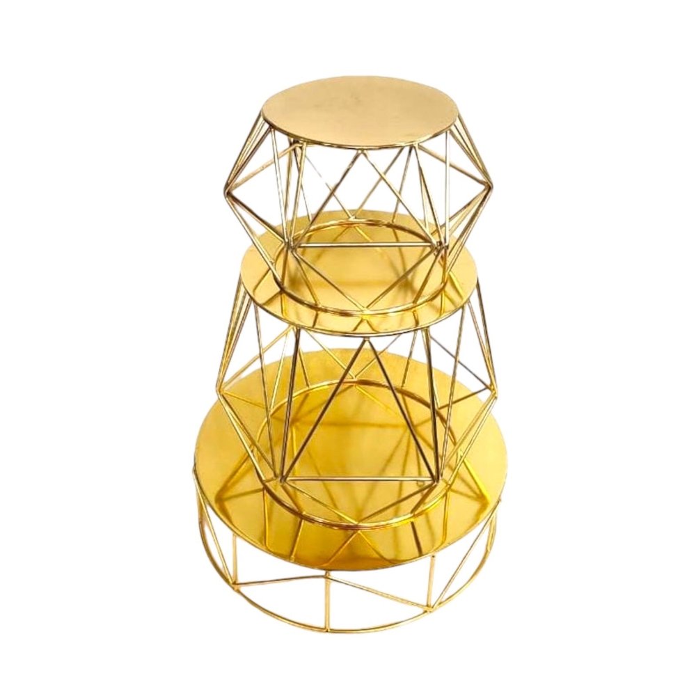 Bakewareind Wedding Cake Spacer Cum Cake Stand Sets of 3 - Bakewareindia