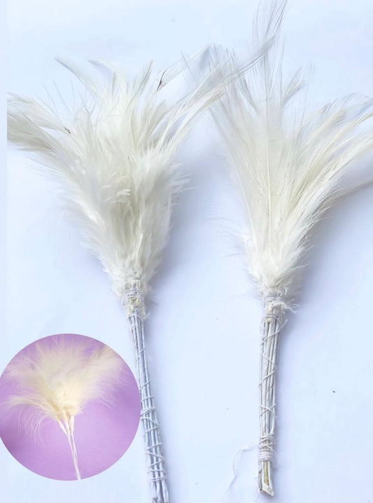 Bakewareind White Small Feather Bouquet Topper,2 bunch - Bakewareindia