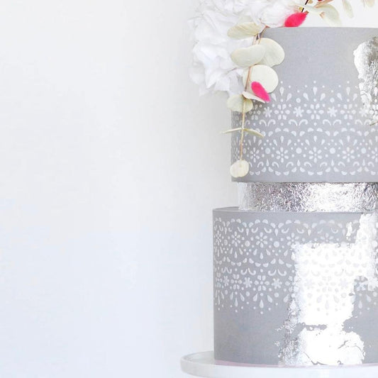 Bakewareindia Fiesta Duo Cake Stencil,2 in 1 - Bakewareindia