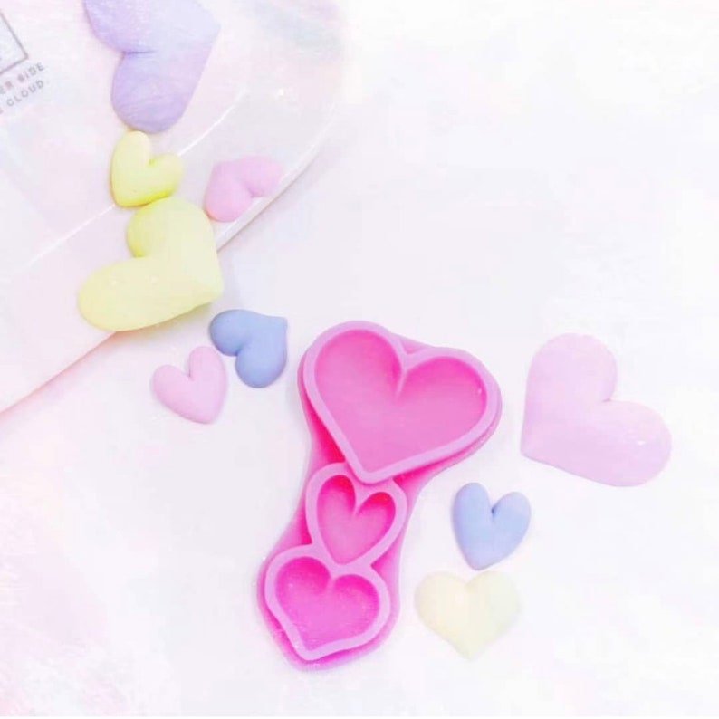 Bakewareindia Heart 3 in 1 Sizes Cake Decorating Chocolate Fondant Silicone Mould - Bakewareindia