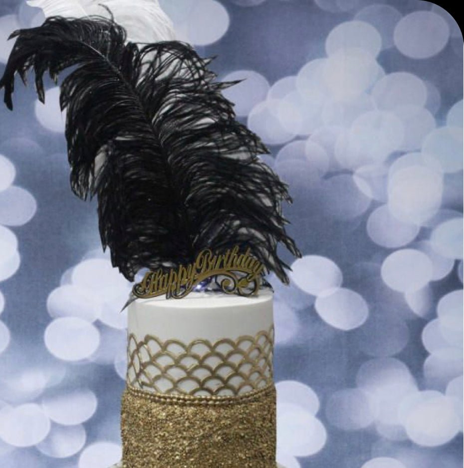 Black Feather Topper,1pc - Bakewareindia