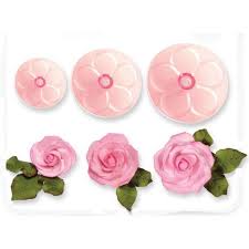 Easy Rose fondant cutter, 6 PIECE SET - Bakewareindia