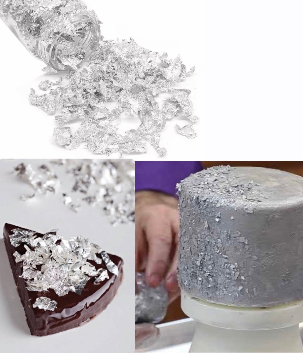 EDIBLE SILVER FLAKES for Garnishing and Decoration - Bakewareindia