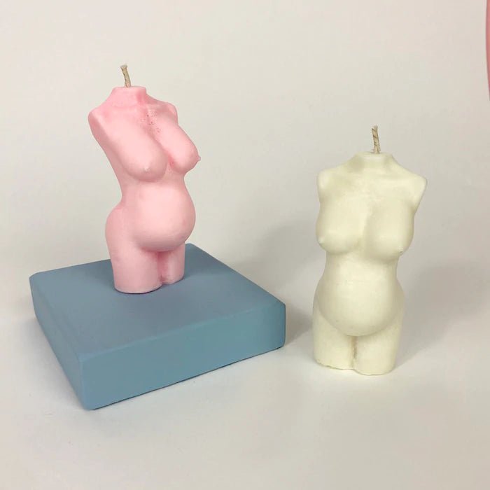 Lyba 3D Pregnant Woman Torso Body Candle Silicone Mould - Bakewareindia