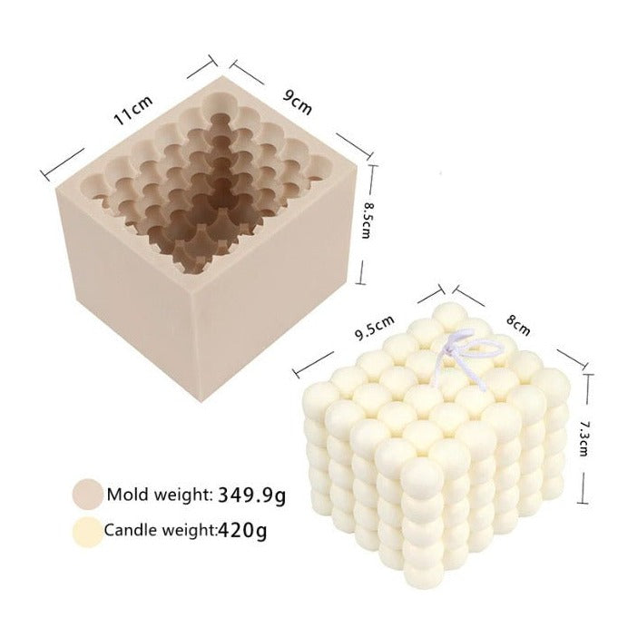 Lyba 3D XL Bubble Silicone Candle Mould - Bakewareindia