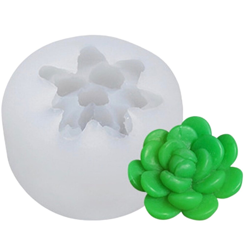 Lyba Moulds Succulent Flower Cactus Plant Candle Silicone Mould - Bakewareindia