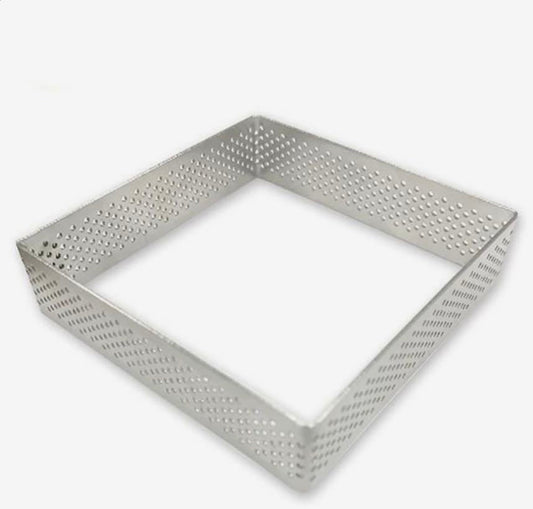 Perforated Square Tart Ring 6 inch - Bakewareindia