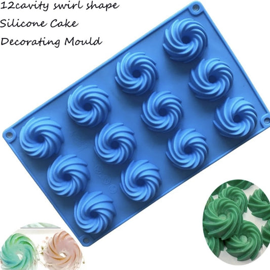 Swirl Bundt silicone mould 12cavity - Bakewareindia
