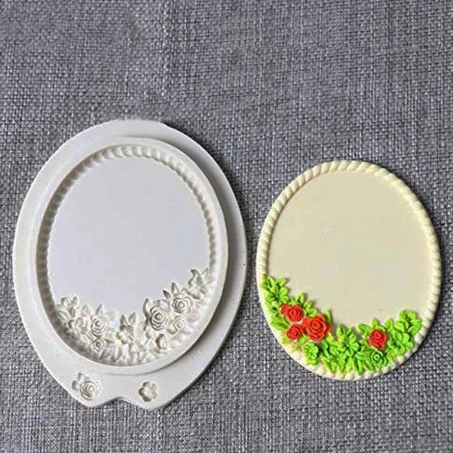 Bakewareind Vintage Frame Flower Silicone Mould