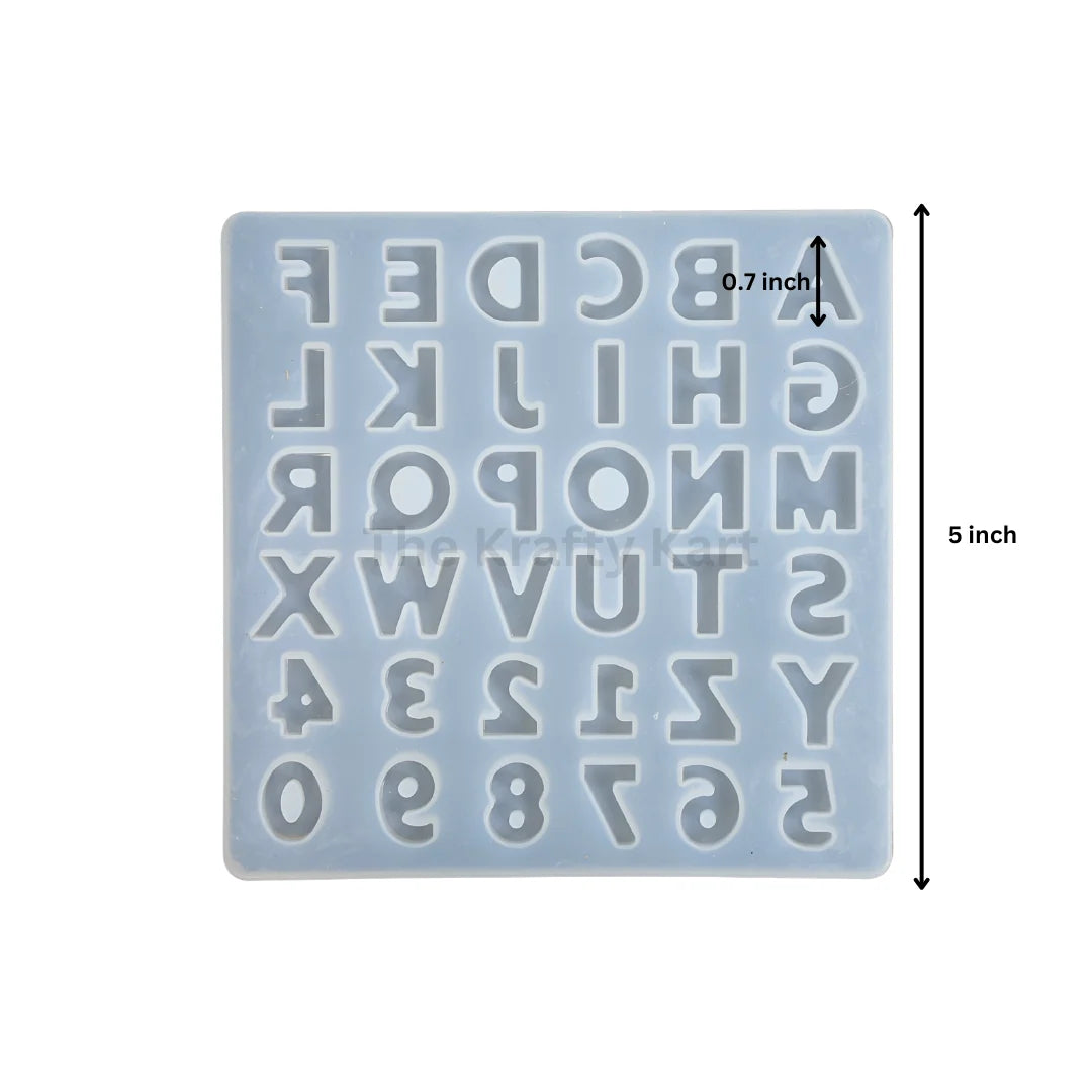 Bakewareind Alphabet Fondant Chocolate Resin Silicone Mould