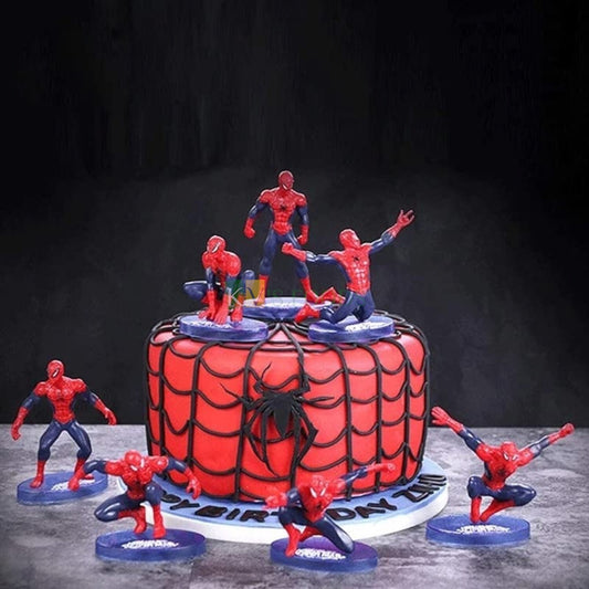 Bakewareind Spiderman Superhero Toy Cake Topper, 7pcs