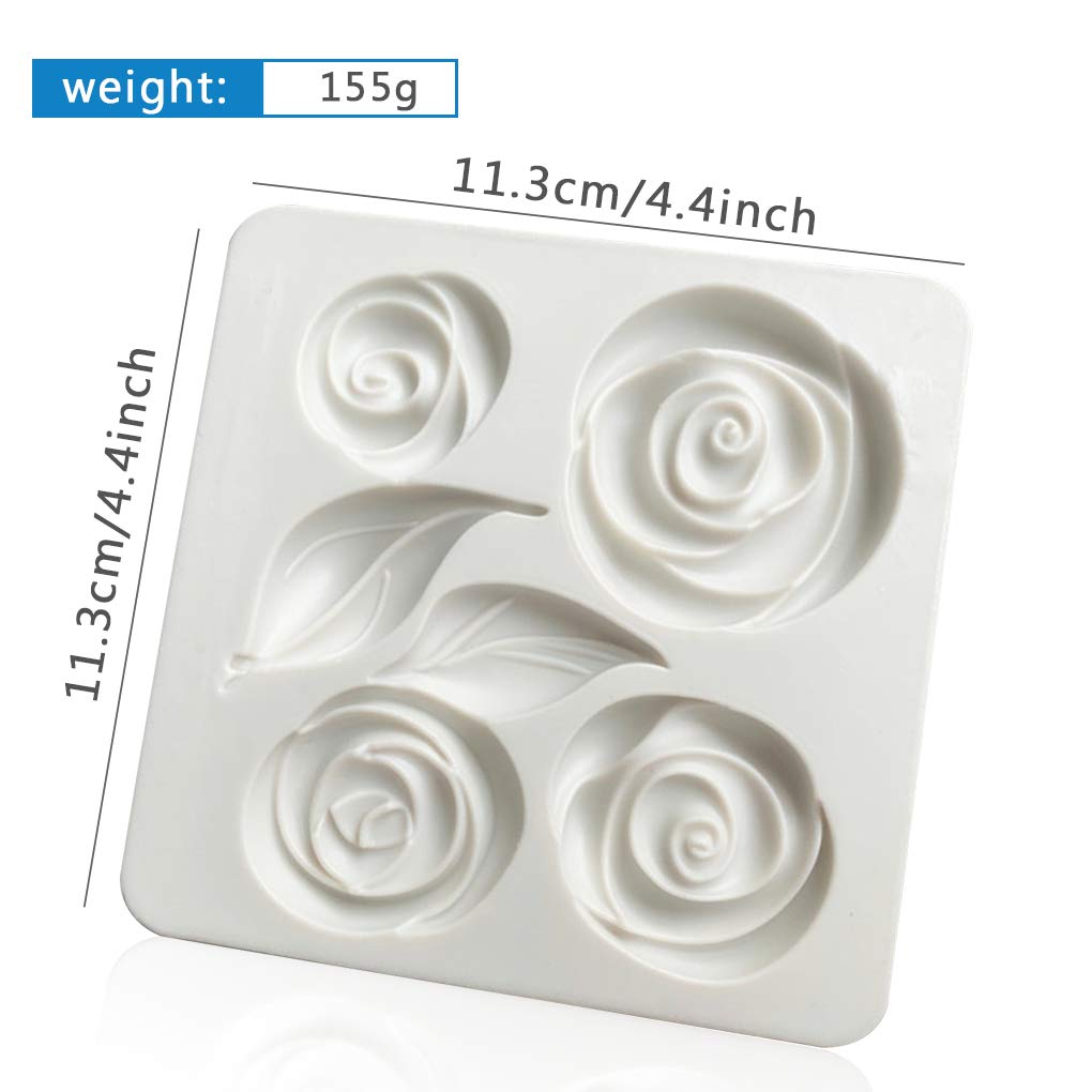 Bakewareind Rose Flower Leaf Fondant  Silicone Mould
