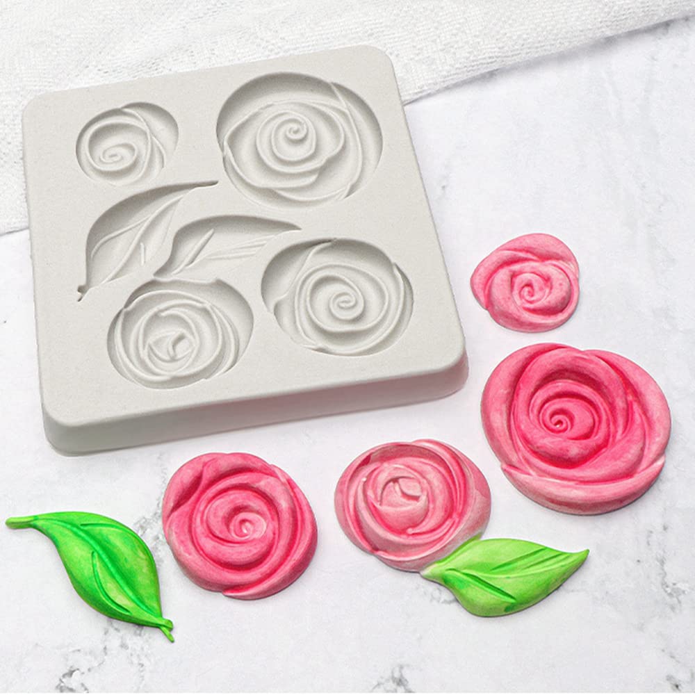 Bakewareind Rose Flower Leaf Fondant  Silicone Mould