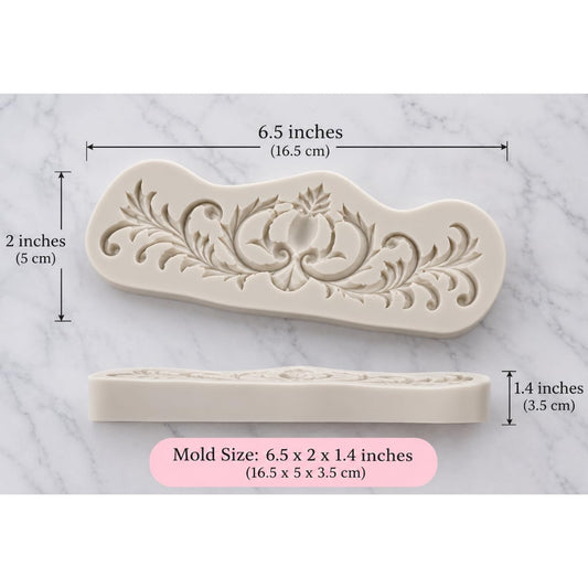 Bakewareind Damask Lace Border Silicone Mould