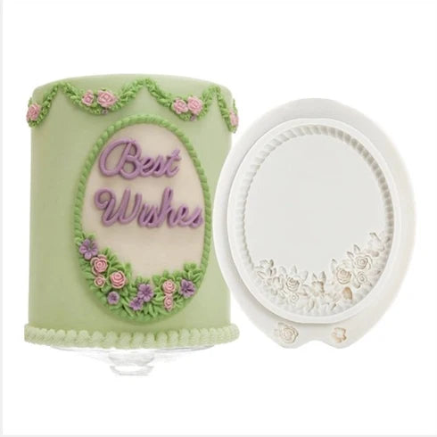Bakewareind Vintage Frame Flower Silicone Mould