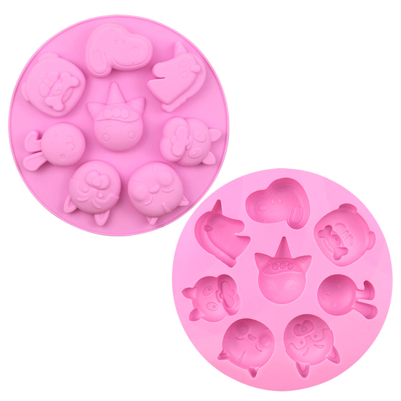 Bakewareindia 3D Animal Unicorn Cute Silicone Moulds,8cavity