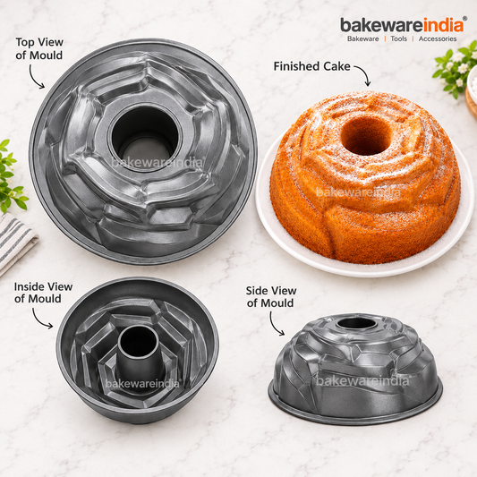 Bakewareind NonStick Rose Bundt Pan