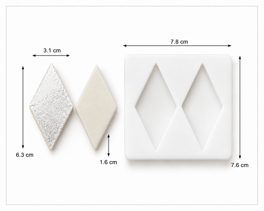 Lyba Moulds Kaju Katli Mithai Silicone Mould,2cavity