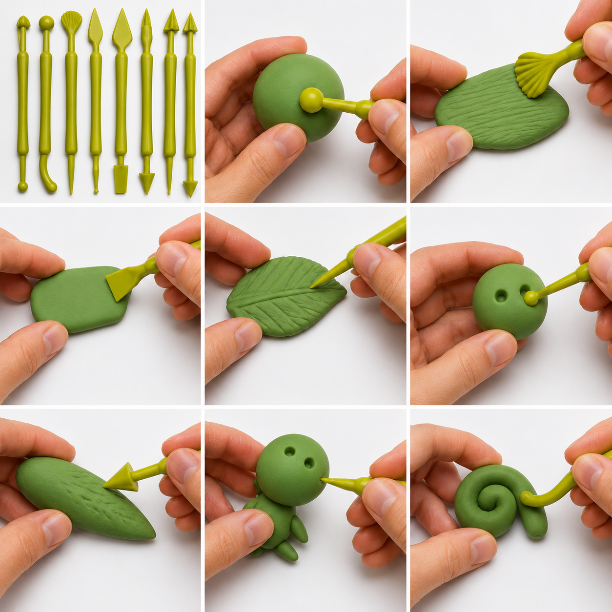 Bakewareind Modelling Tool Set, 8Pcs