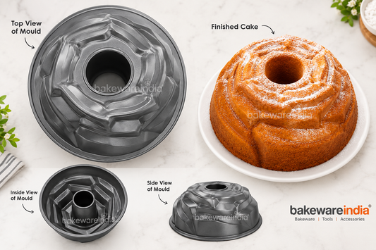 Bakewareind NonStick Rose Bundt Pan