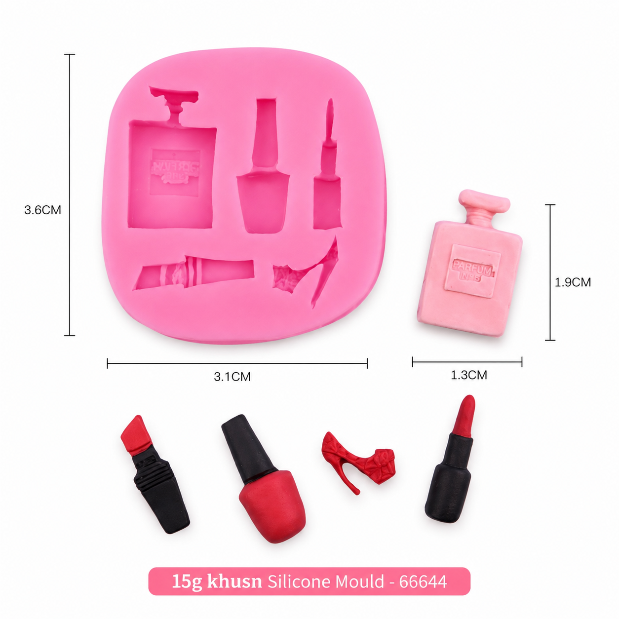 Bakewareind Makeup Perfume Heels Lipstick Silicone Mould