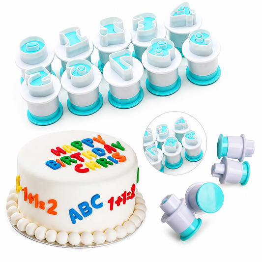 Bakewareind Number Fondant Plunger Cutter Set (0–9)
