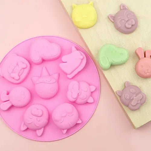 Bakewareindia 3D Animal Unicorn Cute Silicone Moulds,8cavity