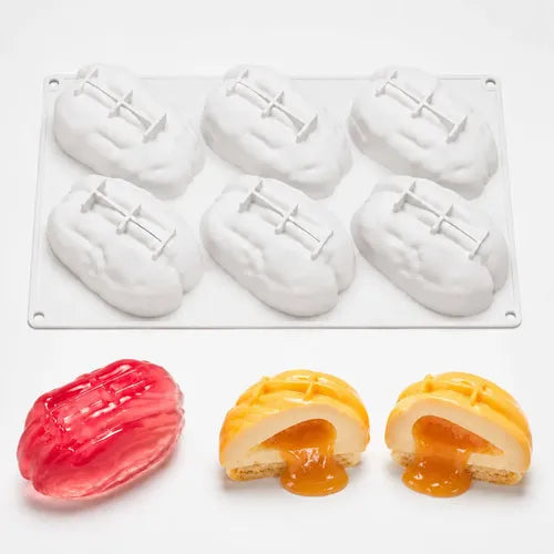 Bakewareind Walnut Dryfruit Pecan Mousse Cake Silicone Mould , 6 cavity