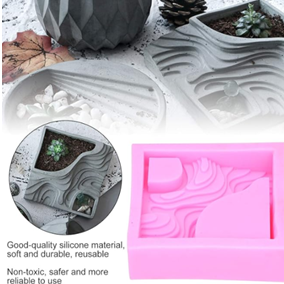 Lyba moulds Square Planter Stairs Concrete Silicone Mould