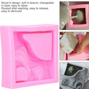 Lyba moulds Square Planter Stairs Concrete Silicone Mould