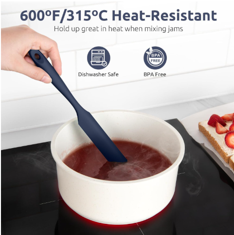 Bakewareind Skinny Silicone Jar Spatula Cake Tool