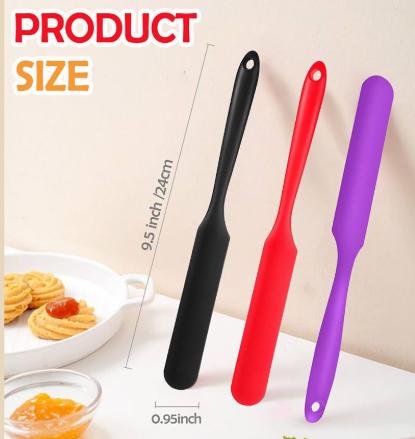 Bakewareind Skinny Silicone Jar Spatula Cake Tool