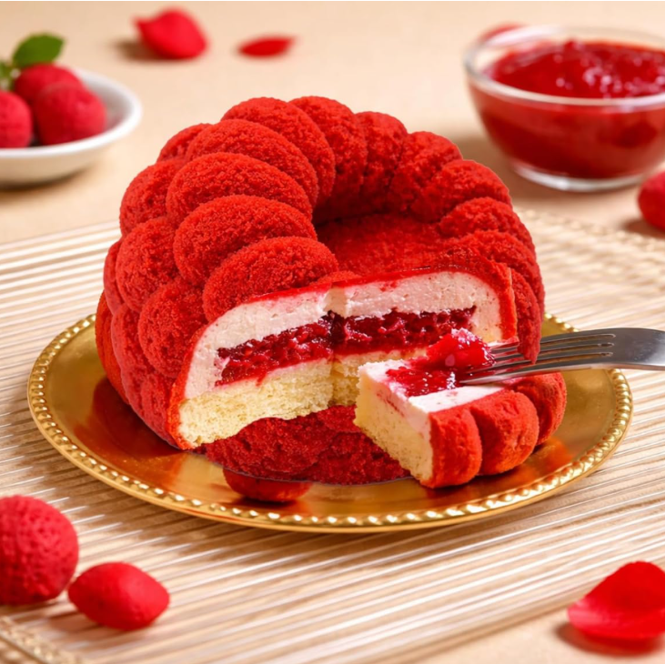 Bakewareind 3D Raspberry Mousse Fruit Silicone Chocolate Mould, 6 Cavity