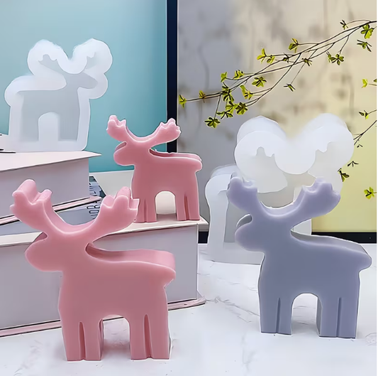Lyba Moulds Christmas Reindeer Silicone Candle Mould