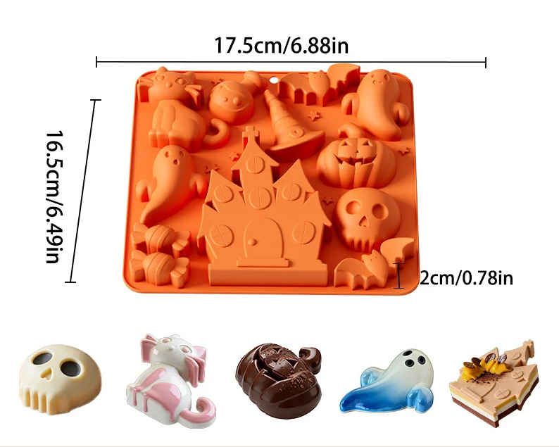 Bakewareind Halloween Character Castle Silicone Choocolate Candle Mould