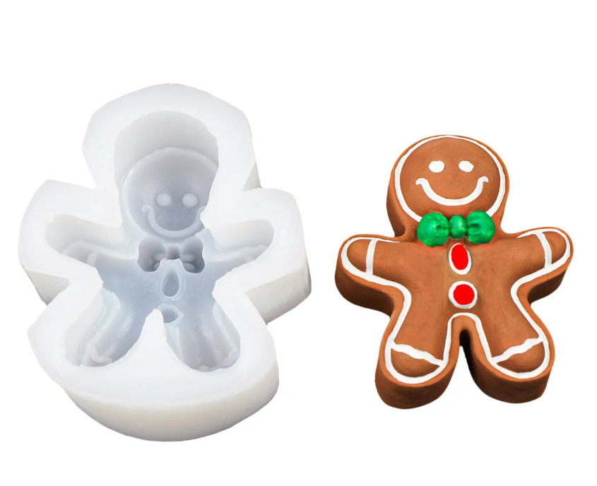 Lyba Moulds Christmas Gingerbread Man Silicone Candle Mould